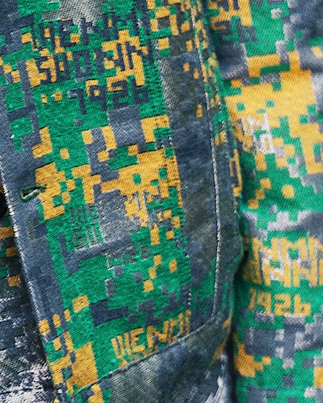 Pantalone baggy jacquard matercamo