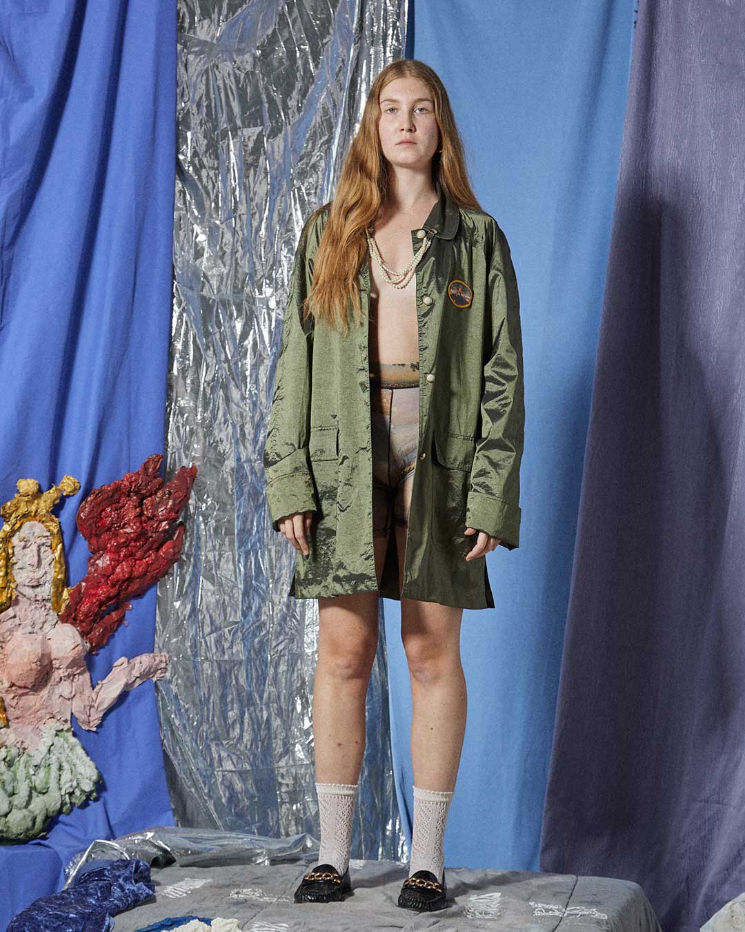 Giacca verde cangiante