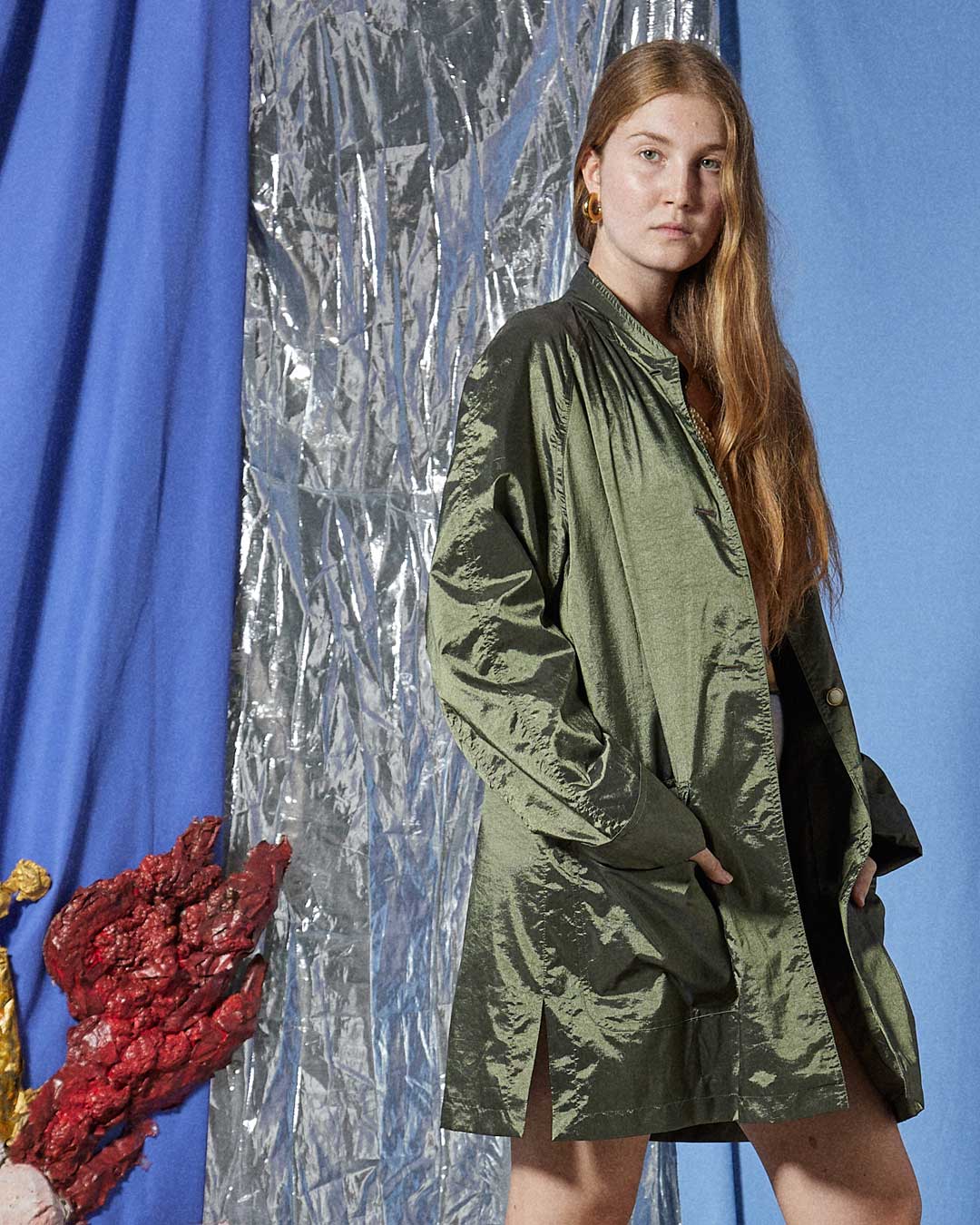 Giacca verde cangiante