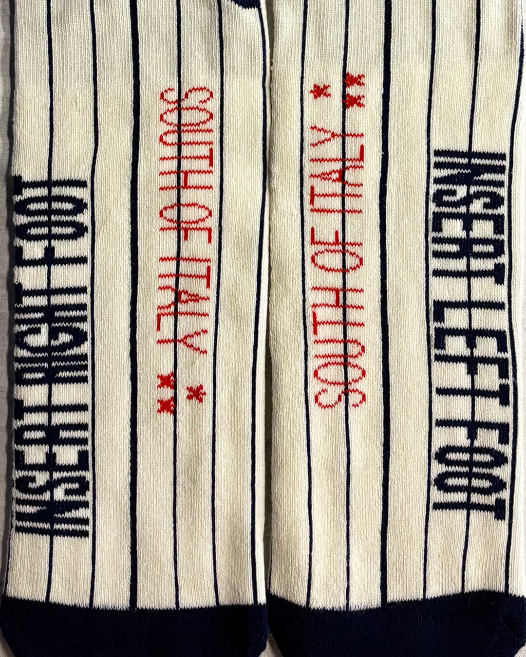 Calzini a righe off-white