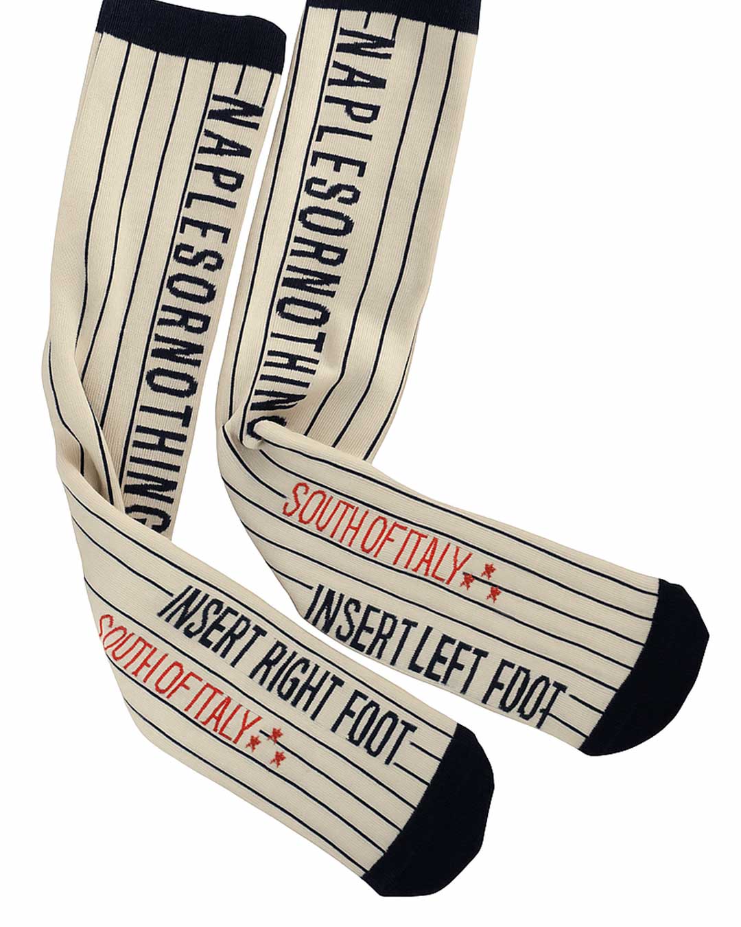 Calzini a righe off-white