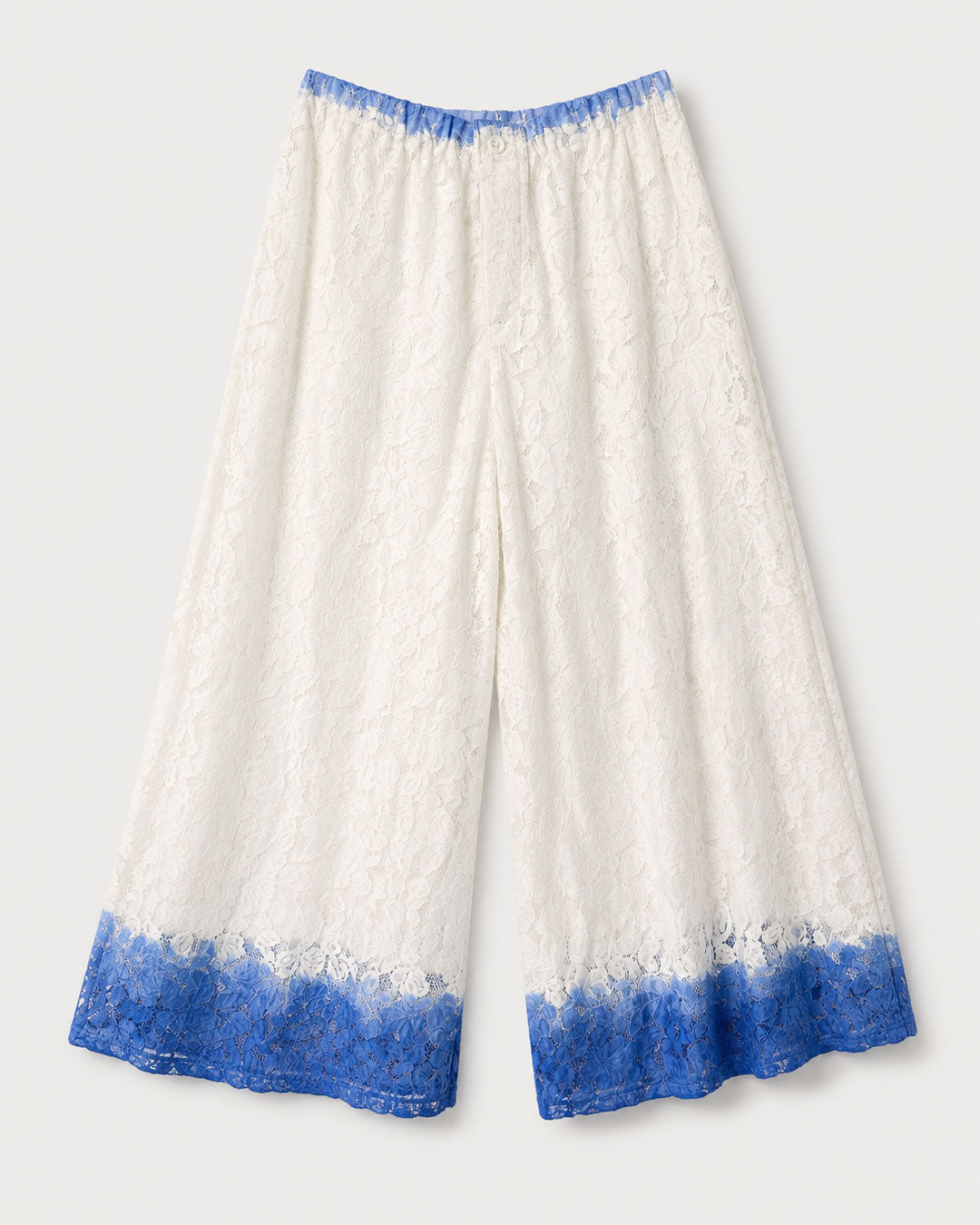 Pantalon en dentelle aux nuances de bleu