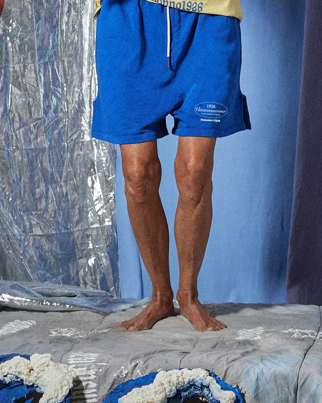 Short en molleton super bleu