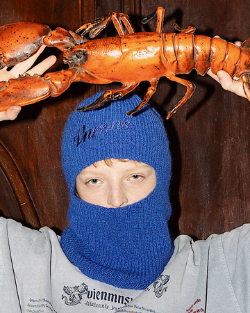 Balaclava lungo ricamato