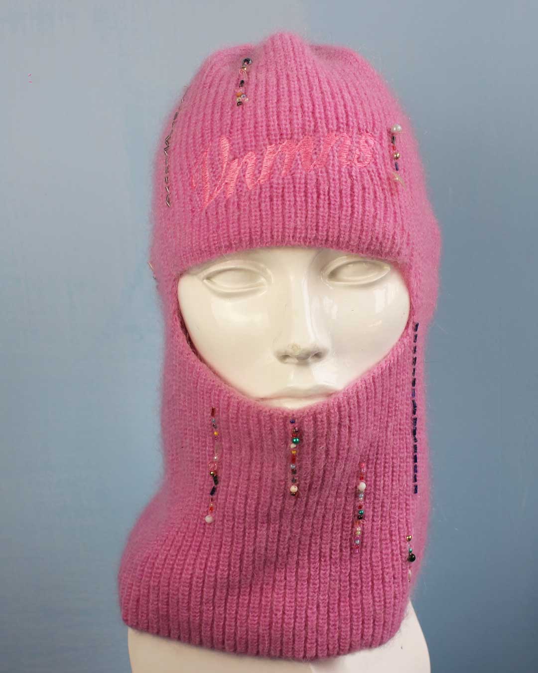 Balaclava lungo perline