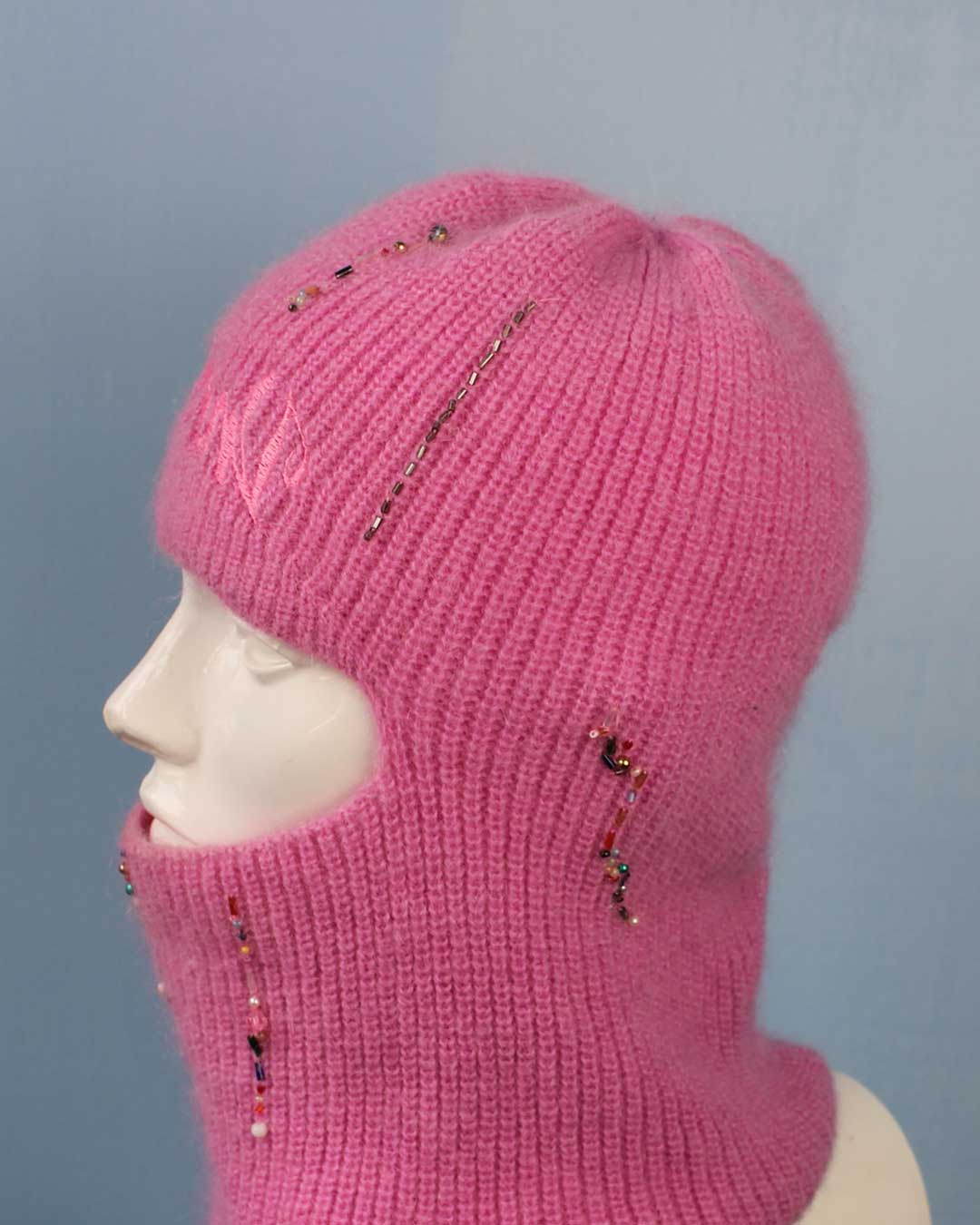 Balaclava lungo perline