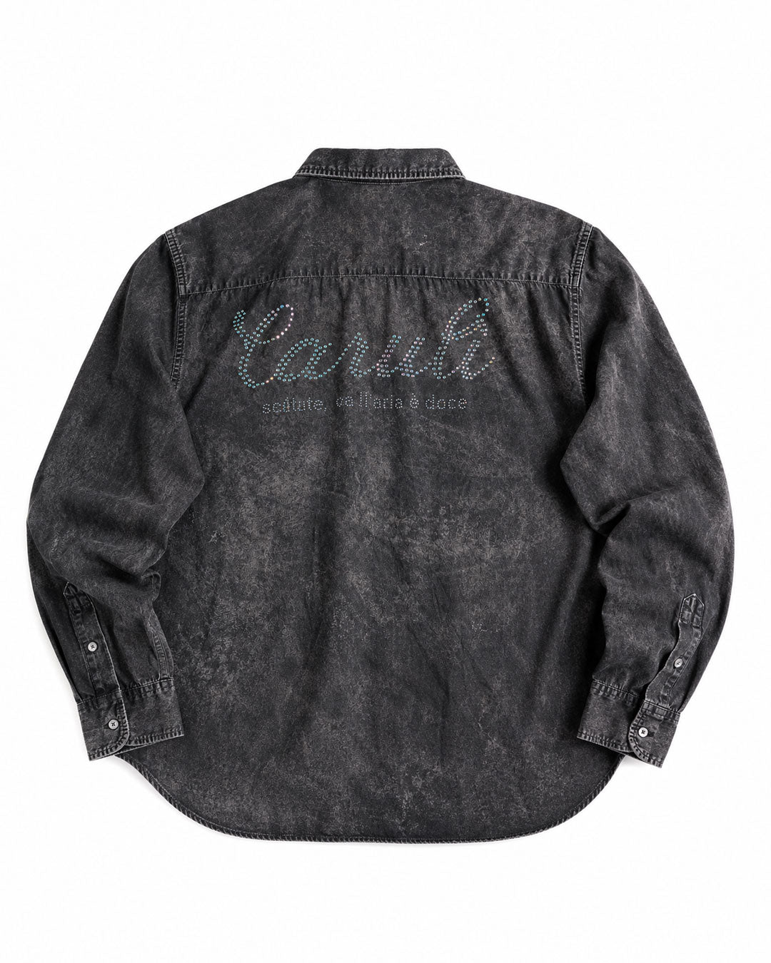 Camicia marble carulì strass