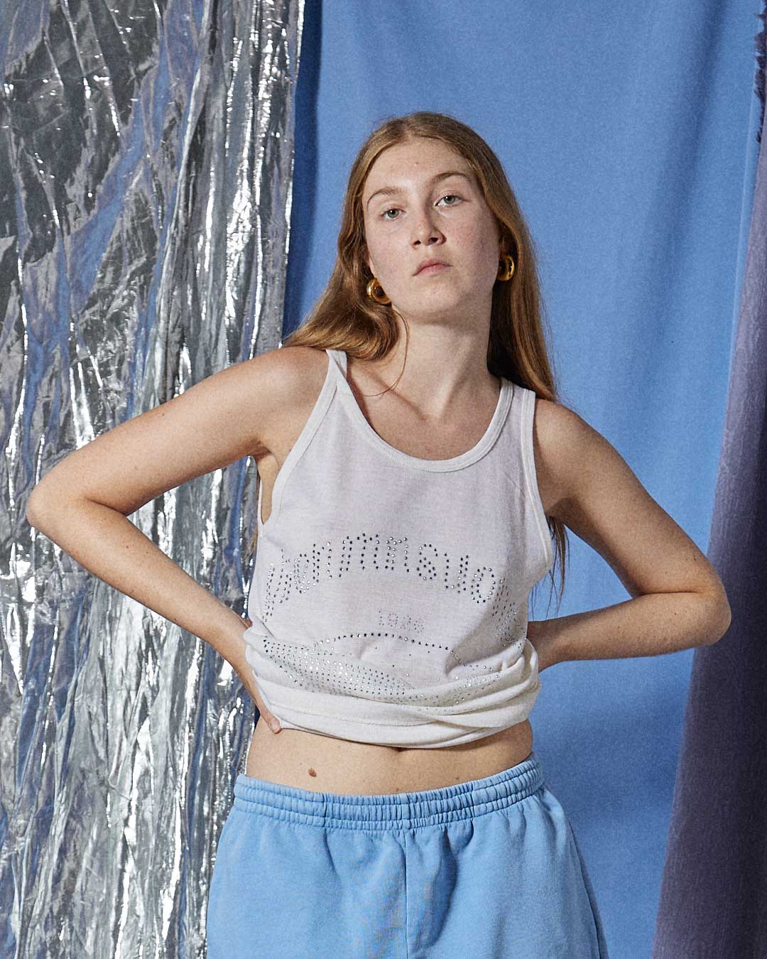 Débardeur en laine Vésuve strass