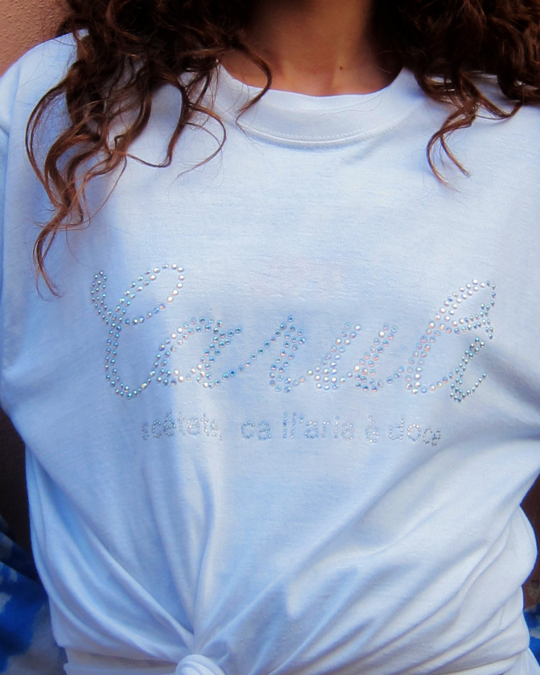 T-shirt carulì strass