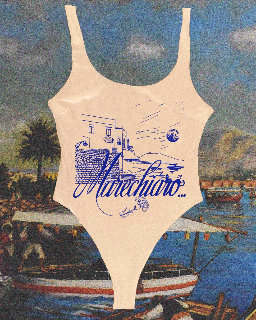 Costume intero paesaggio Marechiaro