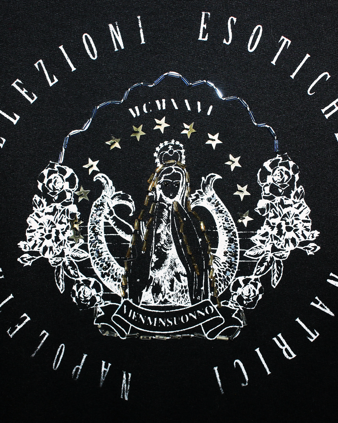 Felpa ricamata parthenope