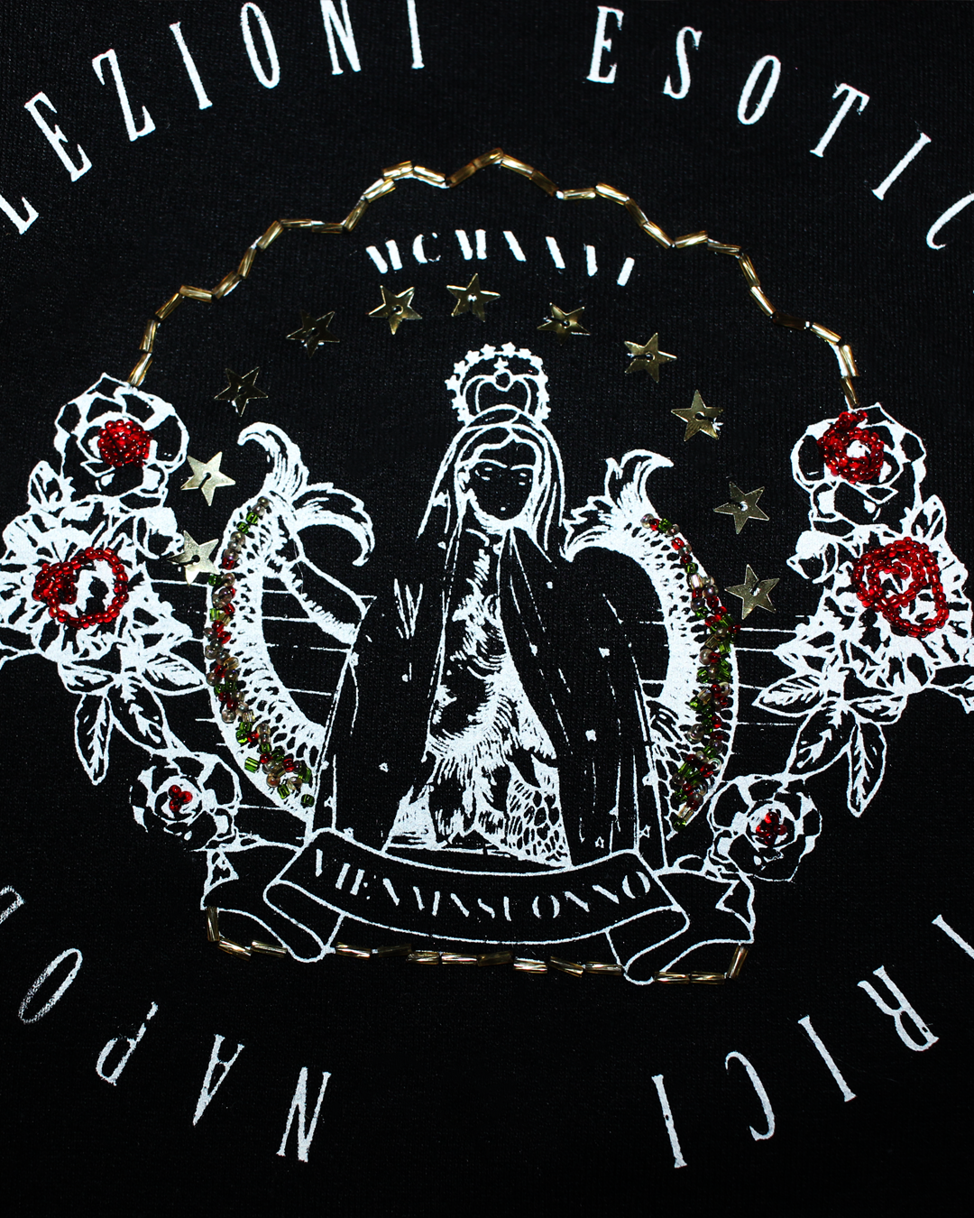 Felpa ricamata parthenope