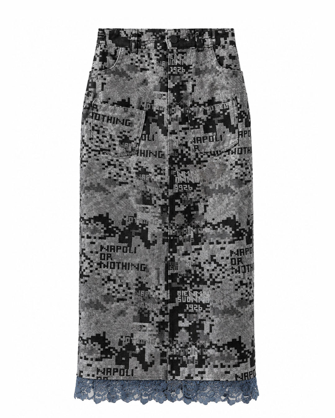 Jupe jacquard matercamo noire