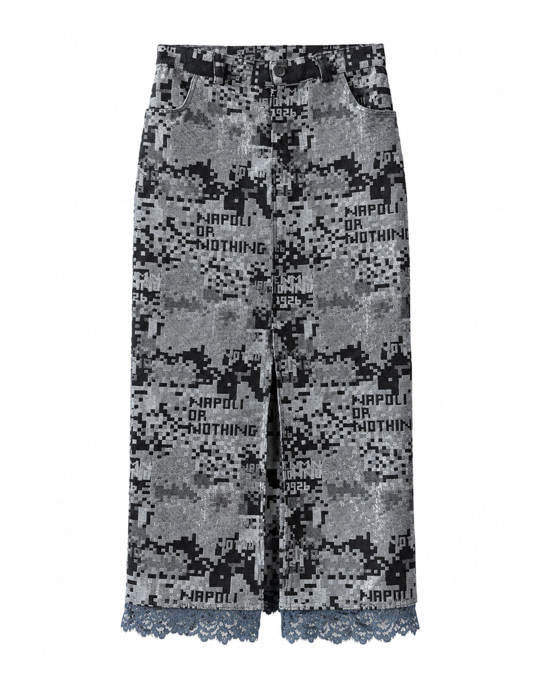 Jupe jacquard matercamo noire
