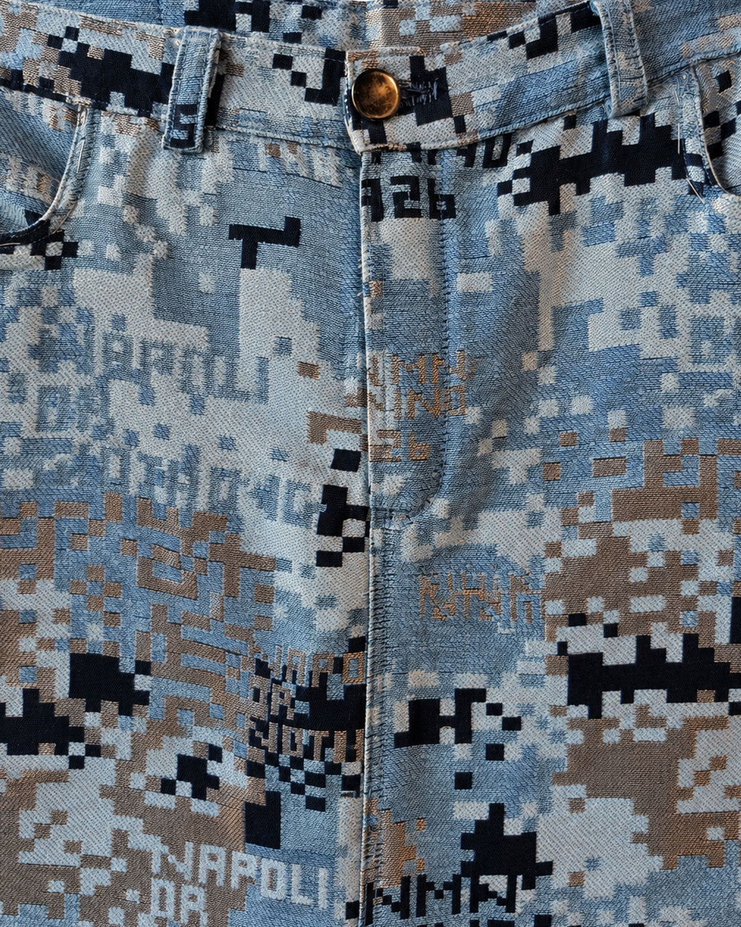 Jupe jacquard matercamo bleue clair
