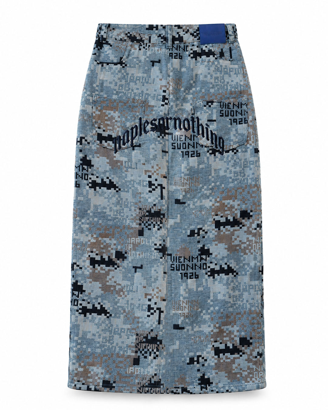 Jupe jacquard matercamo bleue clair