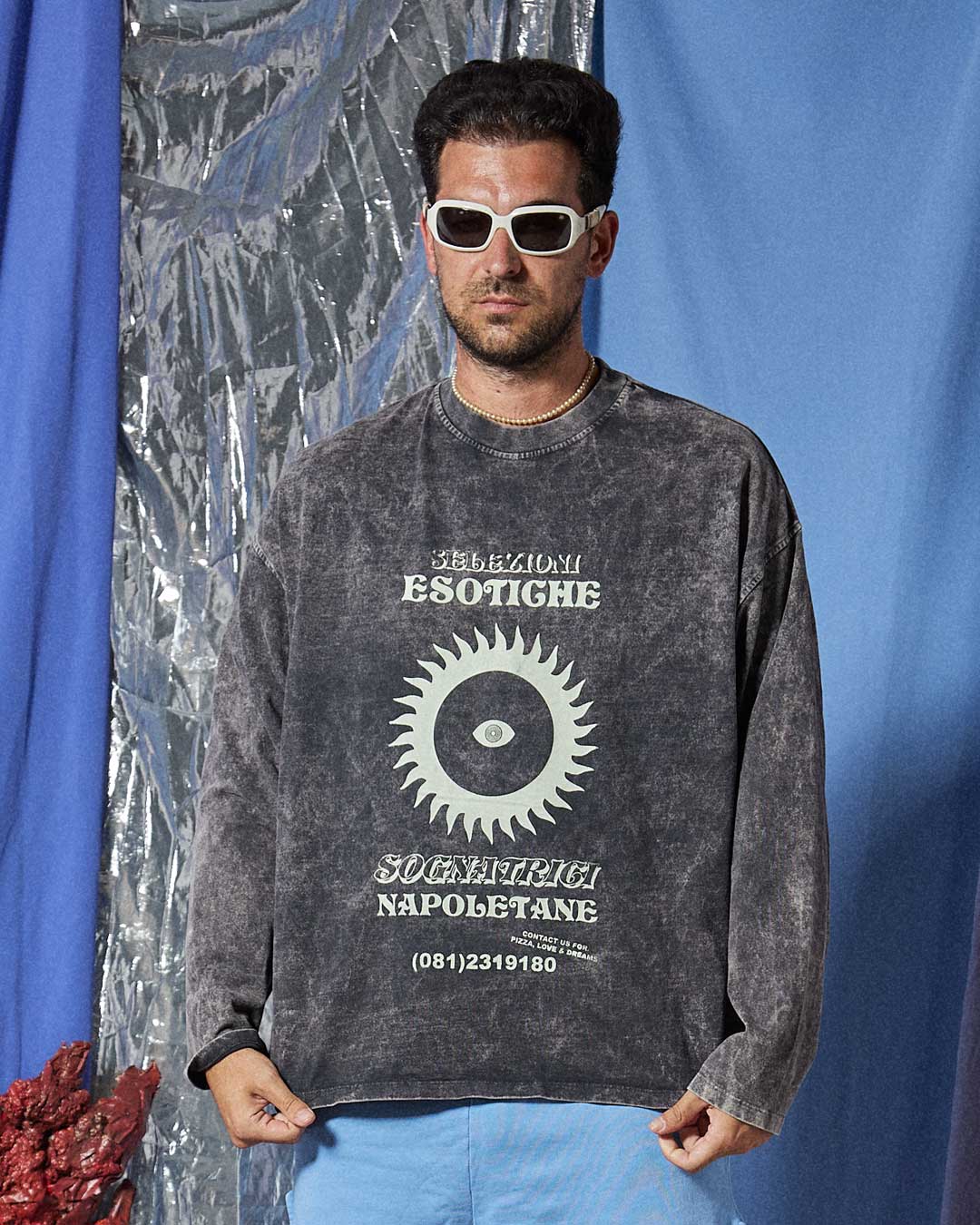 T-shirt longsleeve nera selezioni esotiche