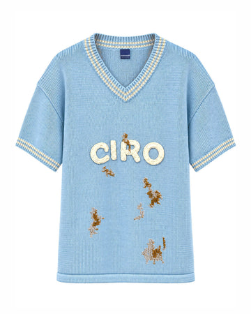 T-shirt CIRO in maglieria con ricamo