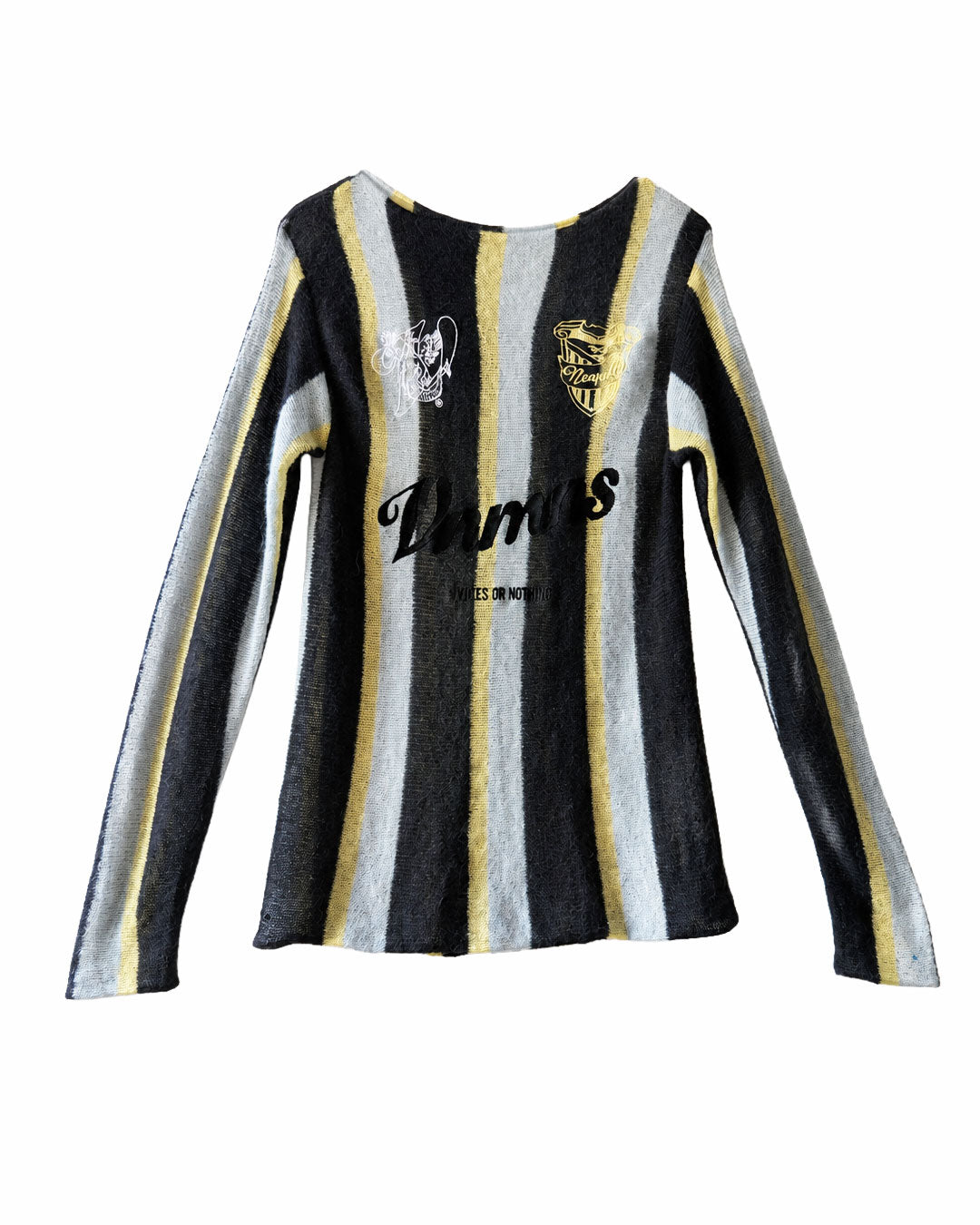 Longsleeve a fasce in mohair