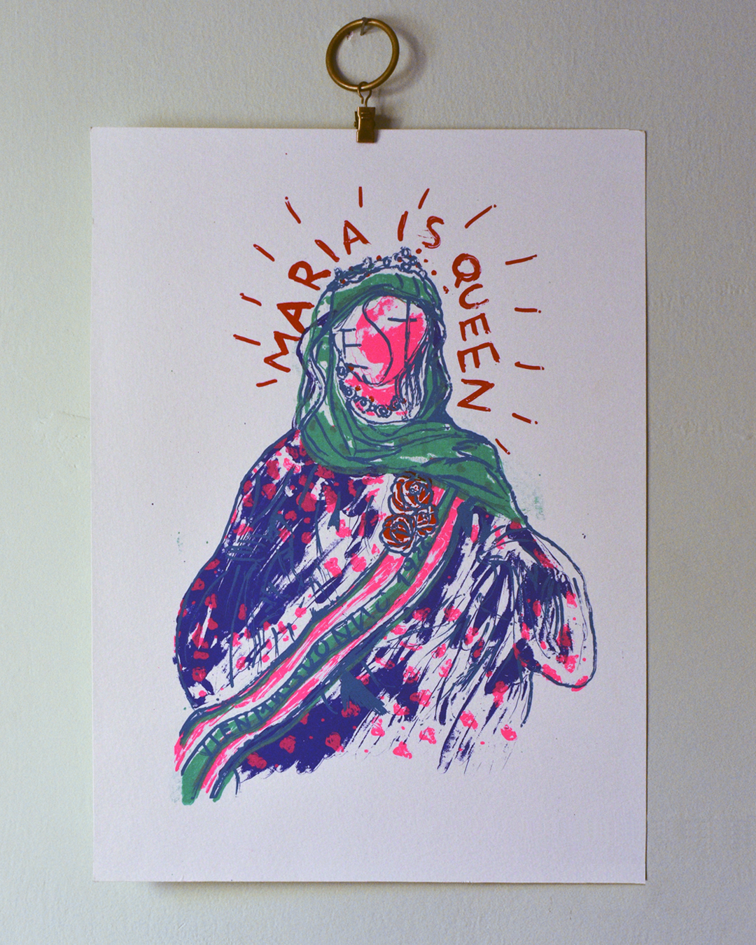 Print Maria is queen