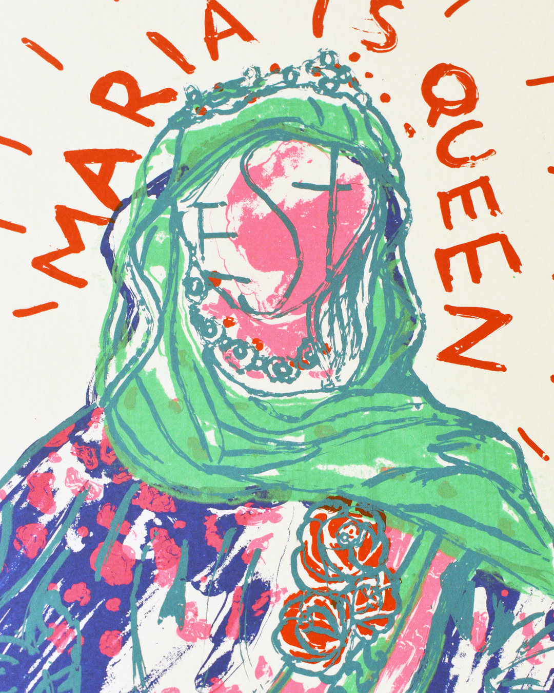 Print Maria is queen