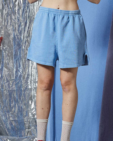 Short in felpa azzurro napoli