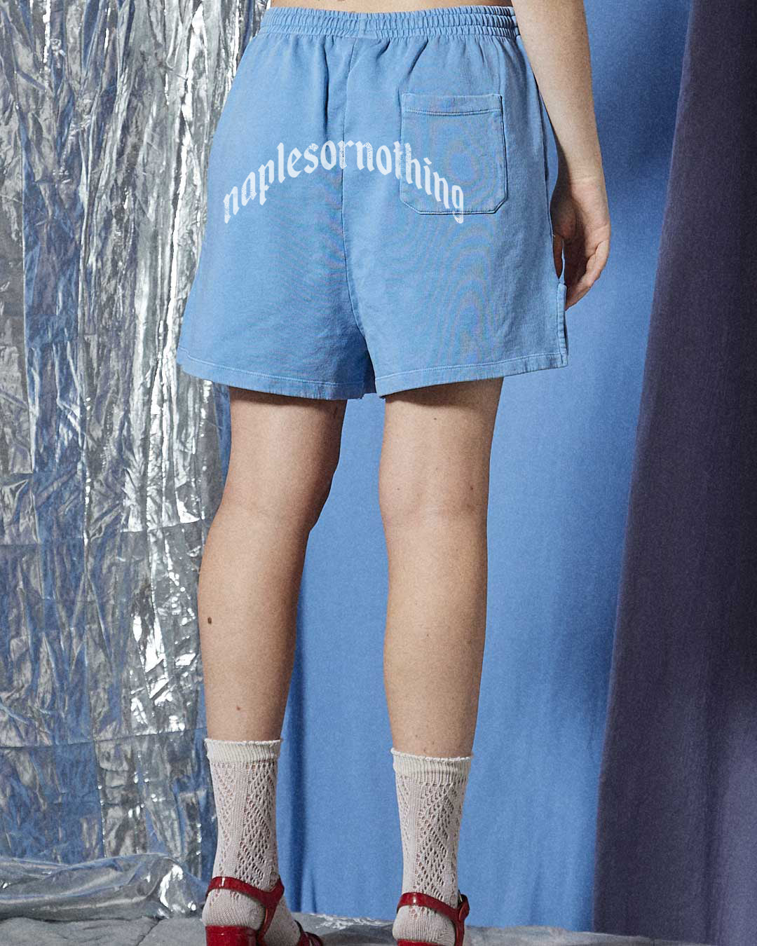 Short en molleton bleu Napoli