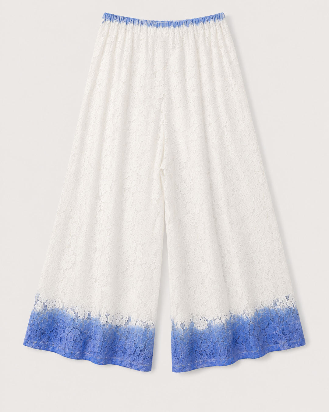 Pantalon en dentelle aux nuances de bleu