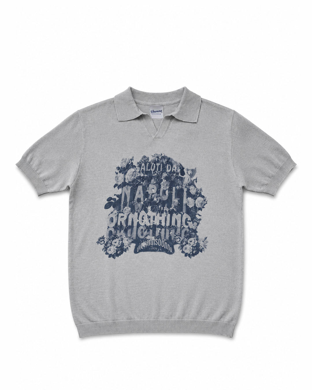 "Saluti da Napoli or nothing" knitted polo shirt