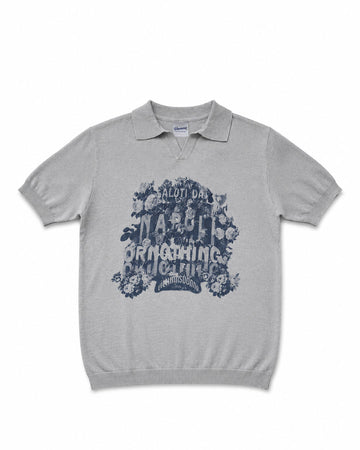 "Saluti da Napoli or nothing" knitted polo shirt