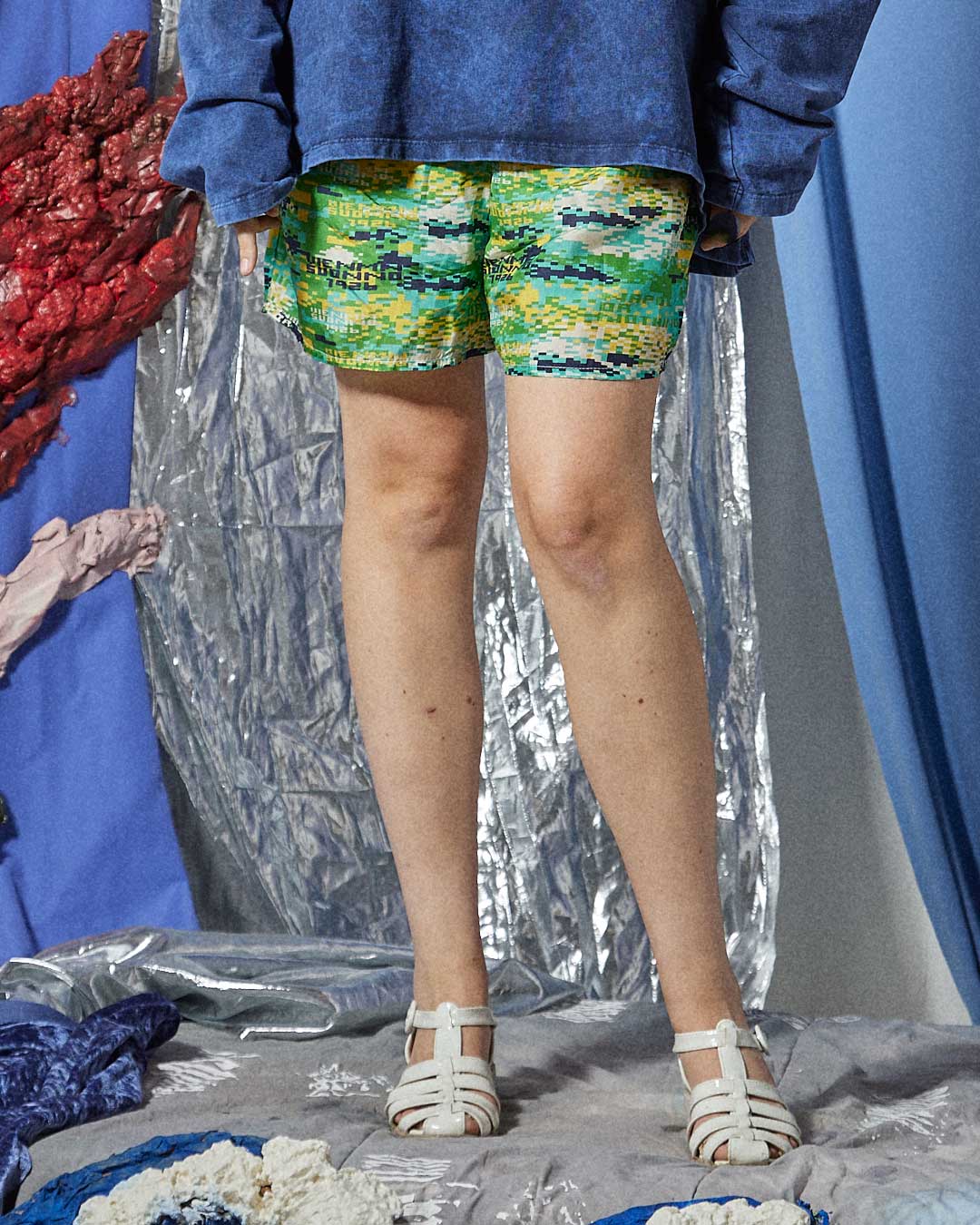 Short matercamo seta