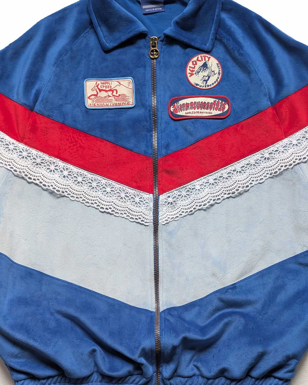 Fariniello tracksuit in velluto crochet