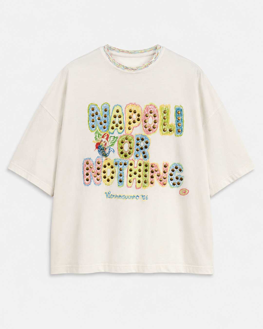 Lavandaia tee Napoli or nothing borchie handmade