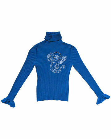 Turtleneck a coste con sirena