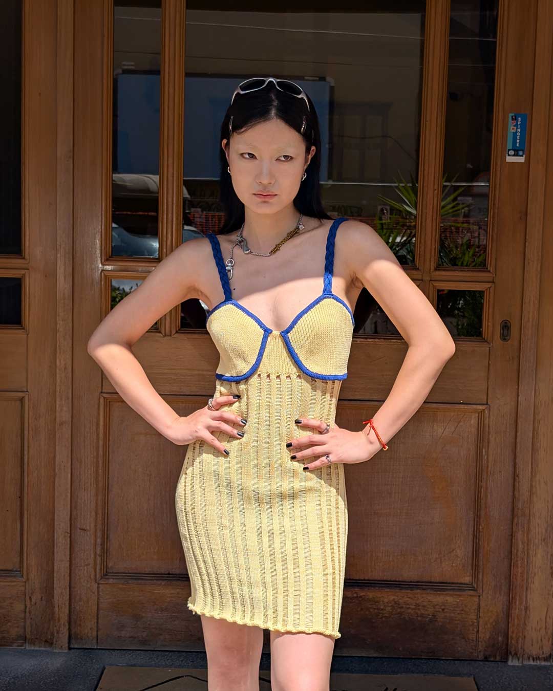 Abito in maglia traforato